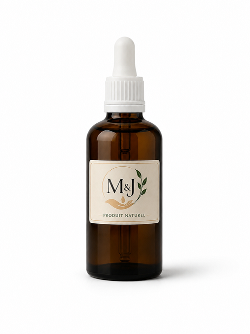 Huile de nigelle M&J, flacon compte-gouttes 50 ml, sur fond blanc