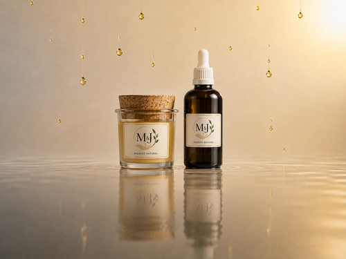Crème à l'huile d'argan et huile de romarin M&J, duo soin visage et cheveux