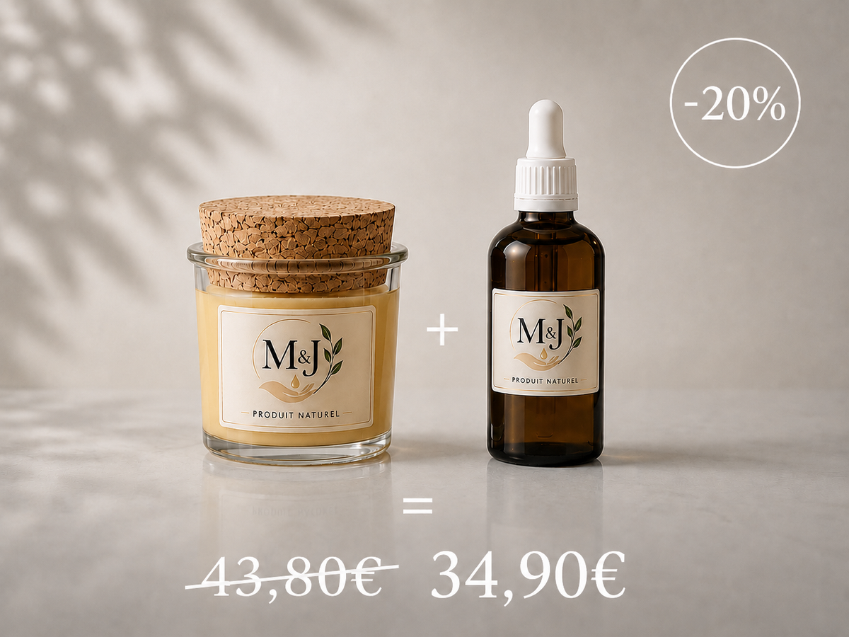 Duo soin visage et cheveux M&J : crème à l'huile d'argan et huile de romarin, 34,90 € au lieu de 43,80 €