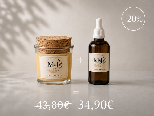 Duo soin visage et cheveux M&J : crème à l'huile d'argan et huile de romarin, 34,90 € au lieu de 43,80 €